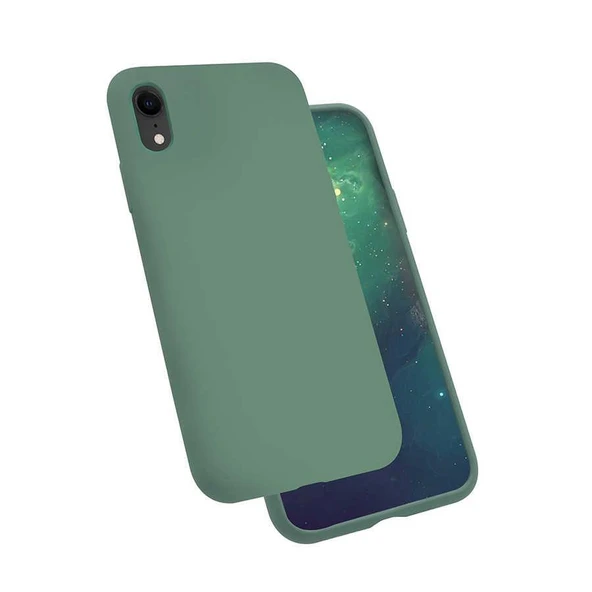 iPhone XR Kılıf Kadife İç Yüzey Wireless Destekli Silk Silikon ürün görseli 1