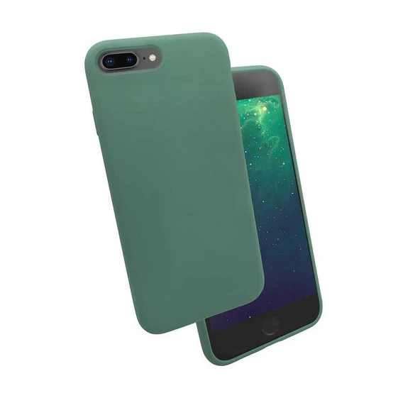 iPhone 7 Plus / 8 Plus Kılıf Kadife İç Yüzey Wireless Destekli Silk Silikon ürün görseli 1
