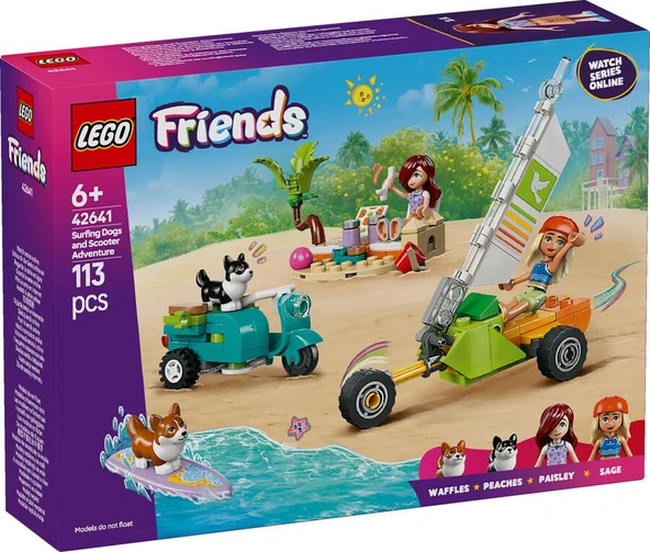 LEGO Friends 42641 Surfing Dogs and Scooter Adventure ürün görseli 1
