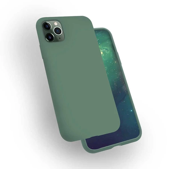 iPhone 11 Pro Max Kılıf Kadife İç Yüzey Wireless Destekli Silk Silikon ürün görseli 1
