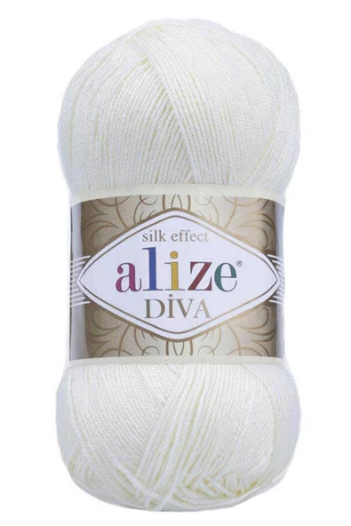 Alize ALİZE DİVA -1055 BEYAZ - 1 PAKET FİYATIDIR MİKROFİBER AKRİLİK ürün görseli 1