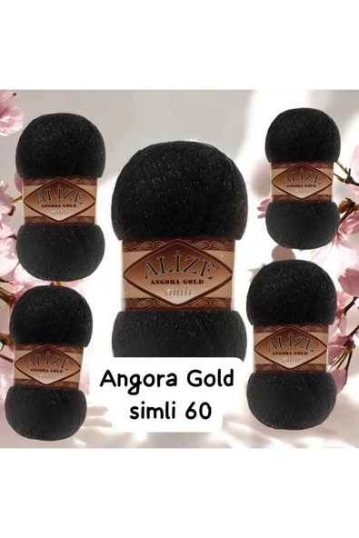 ÇEÇEN HOME (5 Adet) Alize Angora Gold Simli 60 (100gr 500mt) ürün görseli 1