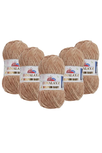 Himalaya Dolphin Baby Kadife Ip 5'li Paket - 100 Gr. 120 Mt. - 80365 ürün görseli 1
