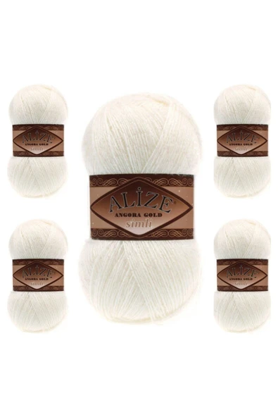 Alize Ayzen Home Angora Gold Simli 5 Li Paket ürün görseli 1