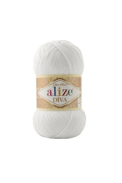 Alize 5 Adet Alize Diva 55 Beyaz ürün görseli 1