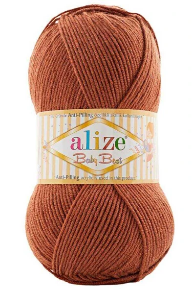 Alize ALİZE BABY BEST 100 GR. 1 ADET 572 KIZIL KAHVE ürün görseli 1