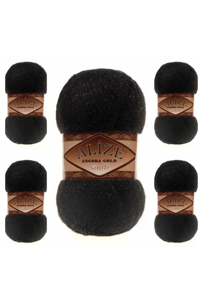 Alize Ayzen Home Angora Gold Simli 5 Li Paket ürün görseli 1