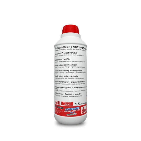 -39 / -40 Derece Hazır Karışım 1.5 Litre Kırmızı Organik Antifriz - G12 (Üretim Yılı: 2026) ürün görseli 1