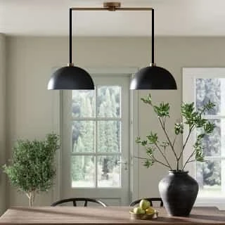 Rsylight Retro Vintage Siyah Eskitme Kaplama Masa Üstü Moden 2 Li Dekoratif Avize ürün görseli 1