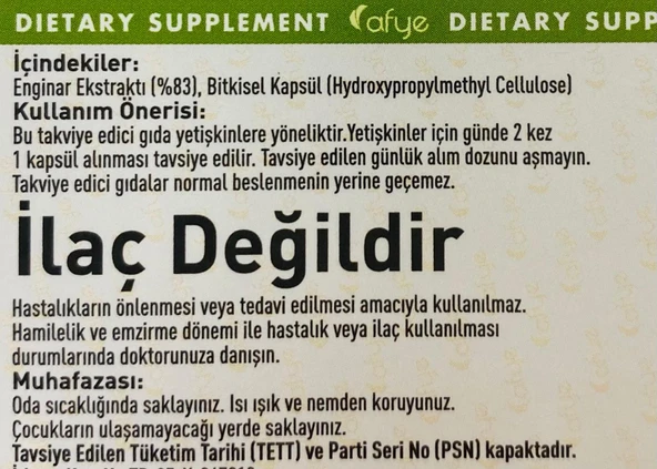 Afye Enginar  (60 Kapsül) - Resim 3