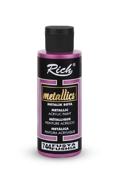 Rich Akrilik Boya Metalik 120 cc Fusya  744 ürün görseli 1