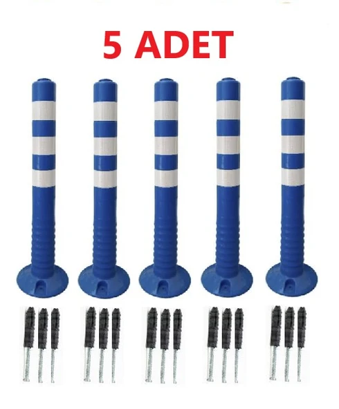 5 Adet Mavi Renk Otopark Düzenleyici 75 Cm Eco Delinatör ürün görseli 1