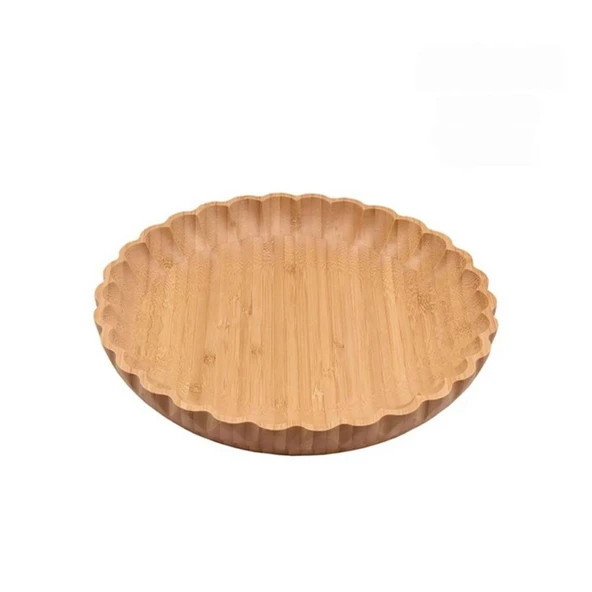 Mien Dayanıklı Bambu Tırtıklı Kenarlı Kase 20 Cm - 7B128 ürün görseli 1