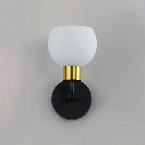 Rsylight Metal Modern Siyah Opal Camlı Dekoratif Rustik Duvar Aplik ürün görseli 1