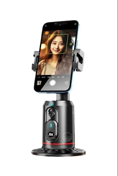 Otomatik Yüz Takipli Gimbal - Akıllı Telefon ve Aksiyon Kamerası için 360° Döner Masaüstü Q02 ürün görseli 1