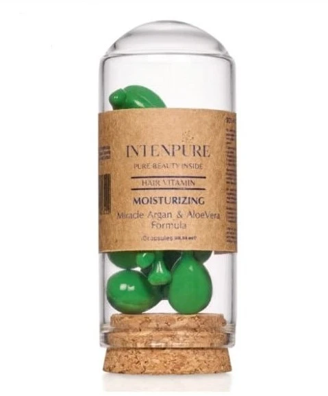 Intenpure Aloe Vera & Argan Yağlı Saç Vitamini 10 Kapsül ürün görseli 1