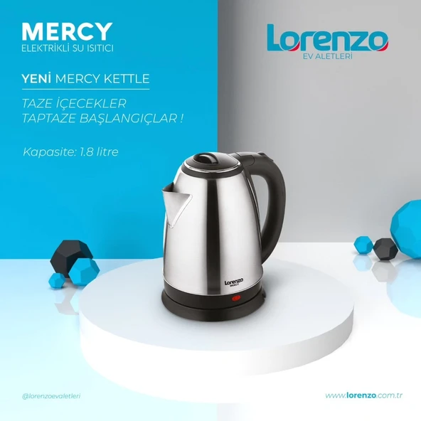 Lorenzo Mercy 1,8 L Çelik Kettle - Resim 2
