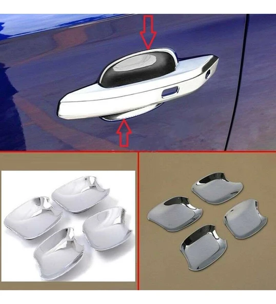 Audi Q5 Uyumlu 2010 2017 Dış Kapı Kolu İç Kaplama  ABS (Plastik) Krom ürün görseli 1