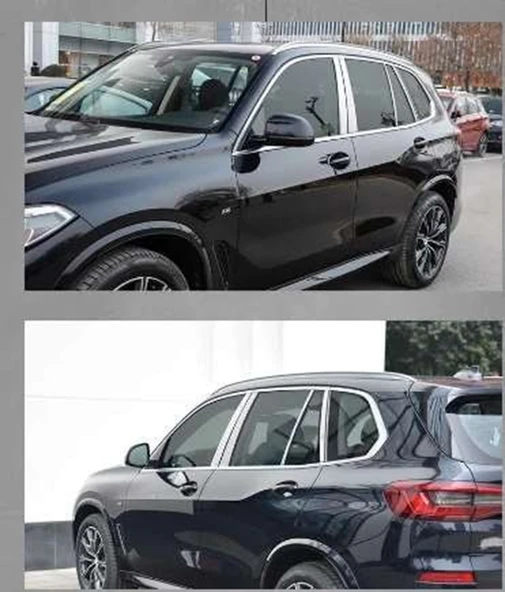 Bmw X5 Uyumlu 2007 2012 Cam Çıtası Kaplama Krom ürün görseli 1