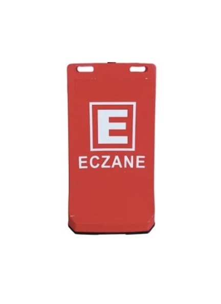 Eczane Baskılı Çift Yön Ultra Levhalı Reklam Dubası Kırmızı Renk 7.5 Kg ürün görseli 1