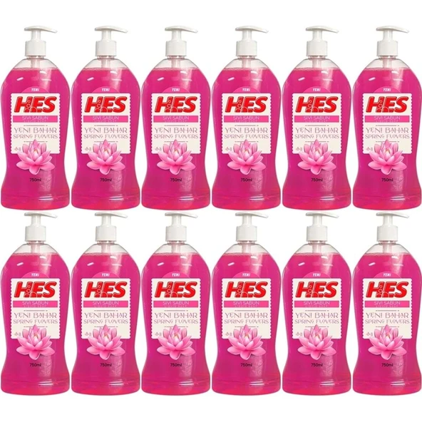 HES Sıvı Sabun 750ML Yeni Bahar (Pompalı) (12 Li Set) ürün görseli 1