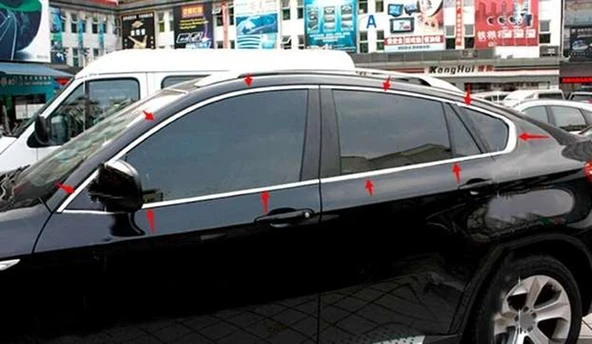 Bmw X6 Uyumlu 2016 Sonrası Cam Çıtası Kaplama Krom ürün görseli 1