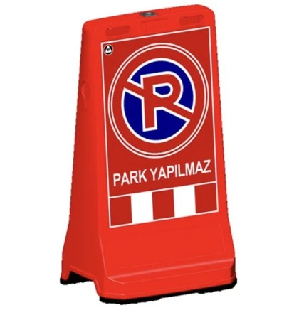 Park Yapılmaz Baskılı Çift Yön Ultra Levhalı Reklam Dubası Kırmızı Renk 7.5 Kg ürün görseli 1