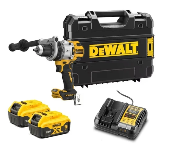 DEWALT DCD1007P2 5.0 Ah Çift Akülü XR Premium Kömürsüz Darbeli Matkap 169Nm ürün görseli 1