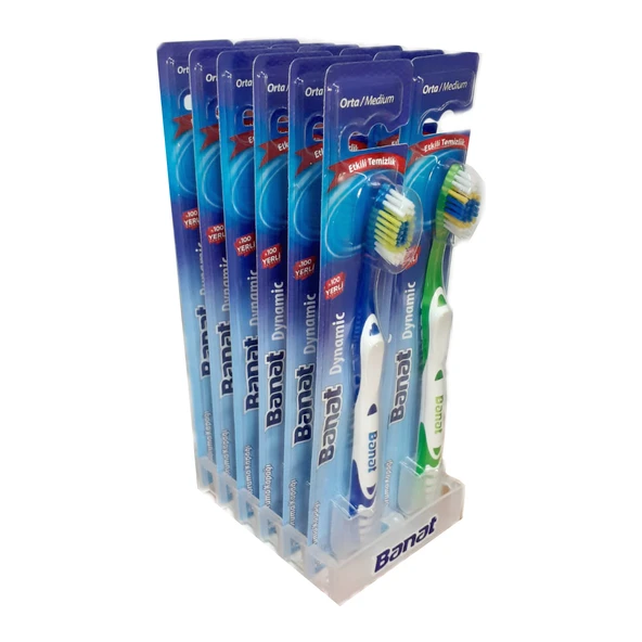 Banat Dynamic Diş Fırçası Medium 12 Adet ürün görseli 1