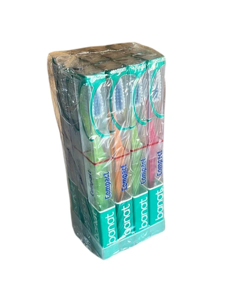 Banat Compact Medium Diş Fırçası 12 Adet - Resim 2