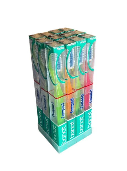 Banat Compact Medium Diş Fırçası 12 Adet ürün görseli 1