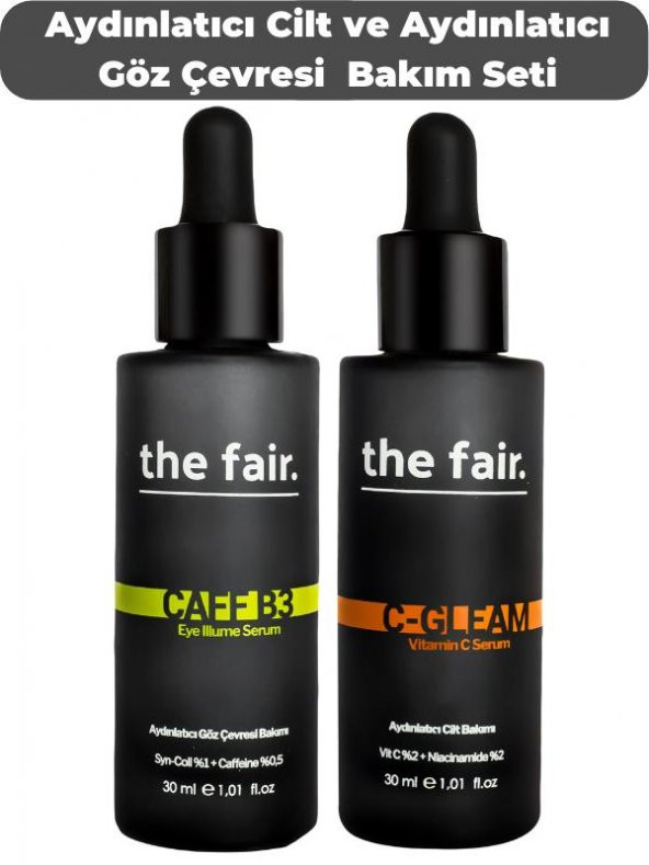 the fair. Ton Eşitleyici Aydınlatıcı Yüz ve Göz Çevresi Bakımı Seti ürün görseli 1
