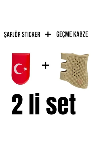 Ortepedik Geçme Silah Kabzesi Ve Bayrak Sticker Set ürün görseli 1