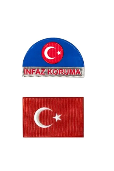 İnfaz Koruma ( CTE ) 2 Li Kol Arma ve Bayrak Seti PVC Slikon Cırtlı ürün görseli 1
