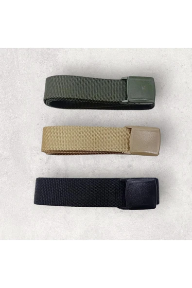 Anti Alerjik Tpu Plastik Toka Taktik Model Outdoor 3 Renk Takım Kemer Seti (haki-siyah-kum Beji) ürün görseli 1