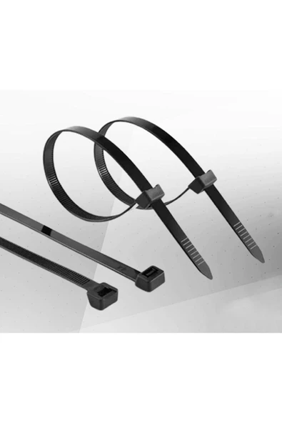 Plastik Cırt Kullan-At Kelepçe Siyah Renk 2 Adet (8.0 mm X 45 cm) ürün görseli 1