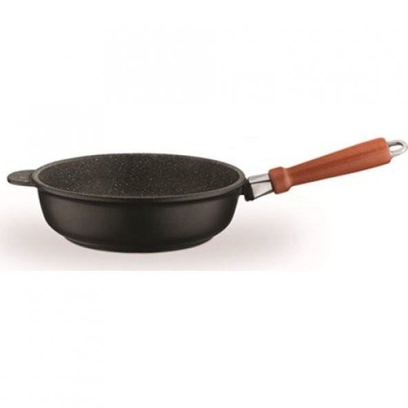 Leggno FSN2600TD20IND Fusion Granit Derin Tava 20 cm Ahşap Saplı ürün görseli 1