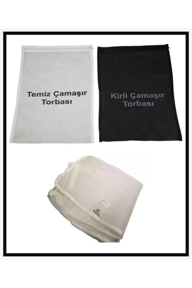 2 Temiz Torbası Ve 2 Çamaşır Filesi Seti ürün görseli 1
