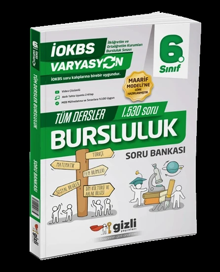 6. Sınıf İOKBS Varyasyon Tüm Dersler Bursluluk Soru Bankası Maarif Model ürün görseli 1