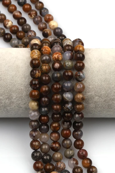 Dağ Akik (Mountain Agate) Doğaltaş Dizi 8 mm Küre Kesim ürün görseli 1
