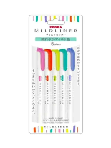 Zebra Mildliner Fosforlu Kalem 5c-Hc-N Set ürün görseli 1