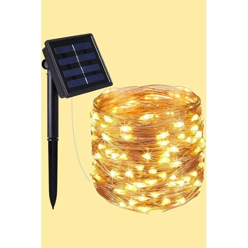 Güneş Enerjili 200 LED Dış Mekan Aydınlatma Şeridi ürün görseli 1