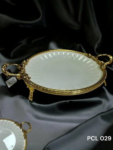 Roy King Elegance Yuvarlak Sunum Tabak Gold 41 Cm Pcl029 ürün görseli 1