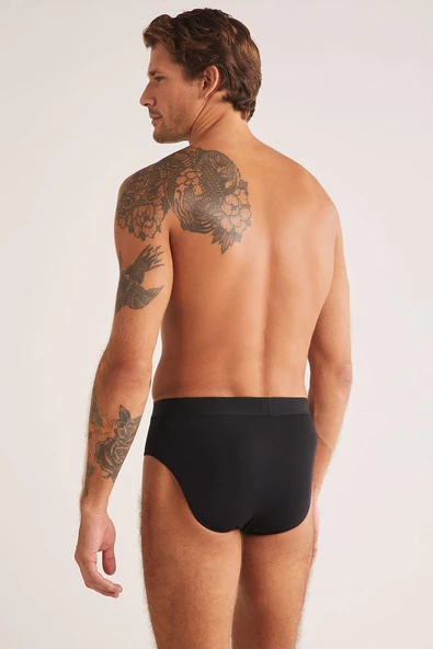 Kom Cesar Modal Erkek 2'Lİ Slip Siyah - Resim 3