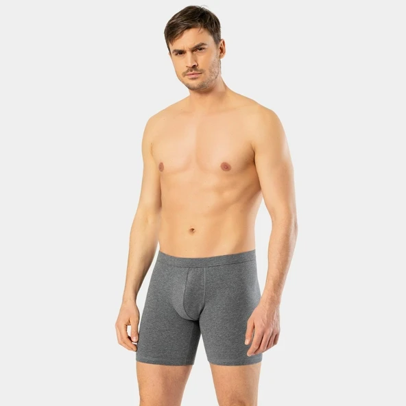 Cacharel Erkek Likrali Uzun Boxer (Bel Bantli) 1336/Antrasit ürün görseli 1