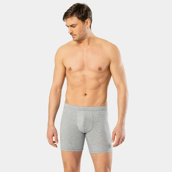 Cacharel Erkek Likrali Uzun Boxer (Bel Bantli) 1336/Gri ürün görseli 1