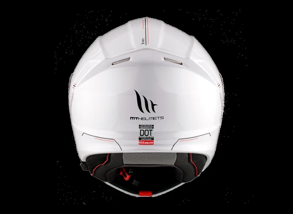 KASK MT GENESİS SV A2 ÇENE AÇILIR PARLAK BEYAZ - Resim 4