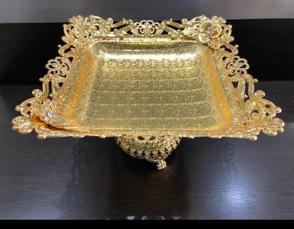 Gold Kristal Taşlı Çikolatalık Meyvelik LKM-159 ürün görseli 1