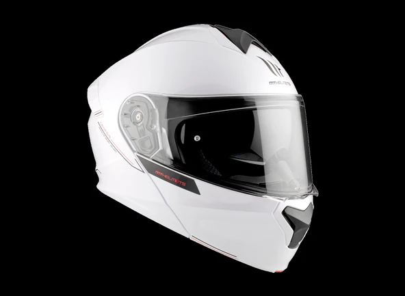 KASK MT GENESİS SV A2 ÇENE AÇILIR PARLAK BEYAZ - Resim 5