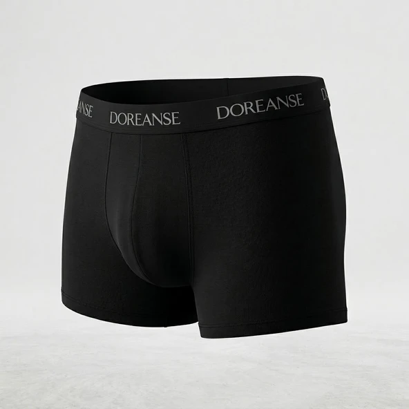 Doreanse Erkek Polyamid Mini Paça Boxer 1590 Siyah ürün görseli 1